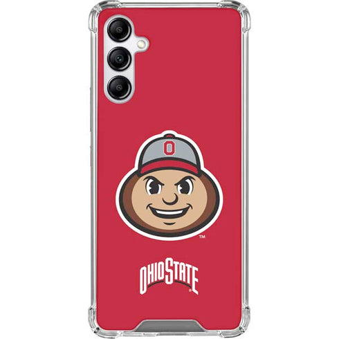 Ohio State University OSUBuckeyes Light Grey Galaxy A15 5G Clear Case